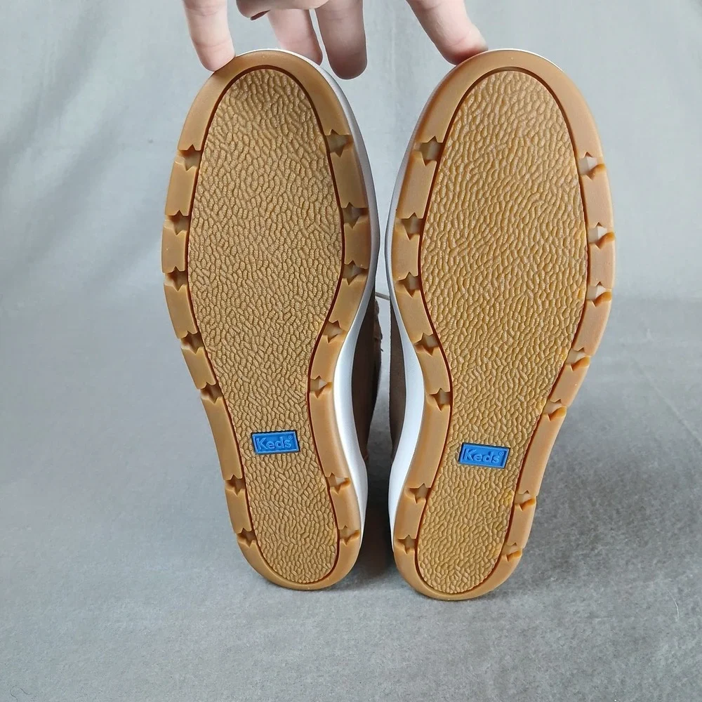 Keds Suede Lace‎ Up Ankle Booties Fall Sweater Top Taupe Women's 6.5 #WH65607